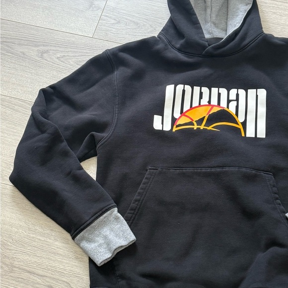 Jordan Black and Gray Men's Hoodie - Picture 2 of 10